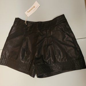 NEW Tanming Faux Leather Shorts